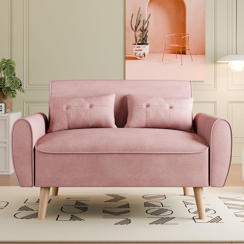 Futzca 47" Small Modern Loveseat Sofa, 2-Seat Couch Love Seat