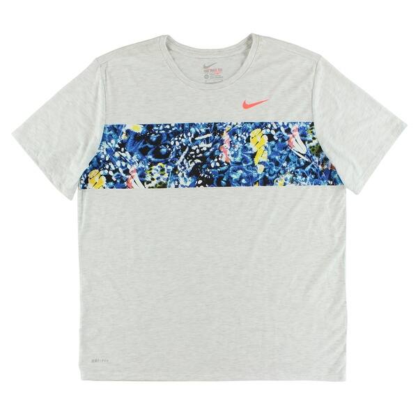 Shop Nike Men S Run Synthesis T Shirt Heather White Heather White Multi Color Xl Free Shipping On Orders Over 45 Overstock 22613464