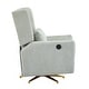 preview thumbnail 40 of 45, Boucle Metal Base Power Recliner Chair with 360° Swivel, 90°-165° Adjustable Backrest, Extended Footrest