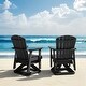 preview thumbnail 11 of 54, Set of 2 HDPE Adirondack Swivel Gliders, Outdoor Patio Chair Set