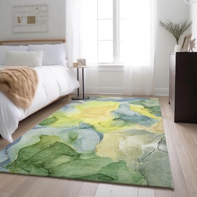 Premium Washable Super Soft Abstract Watercolor Mayfield Rug