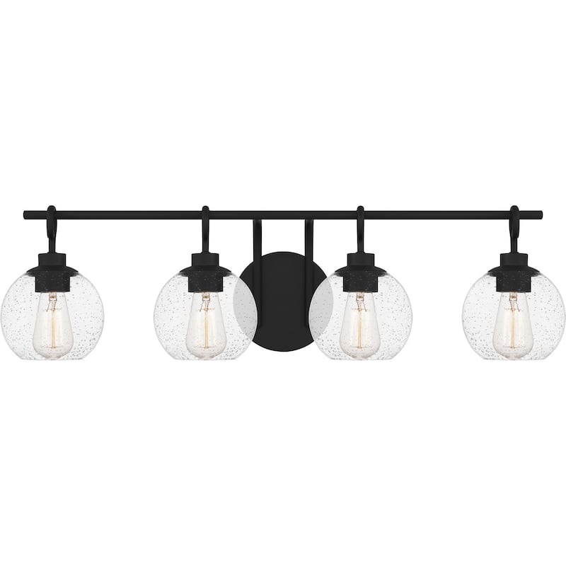 Winston 4-Light Bathroom Vanity Light in Matte Black