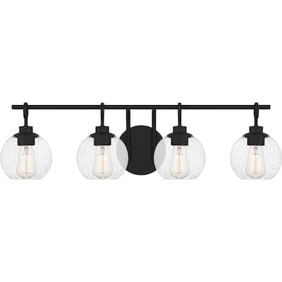 Winston 4-Light Bathroom Vanity Light in Matte Black