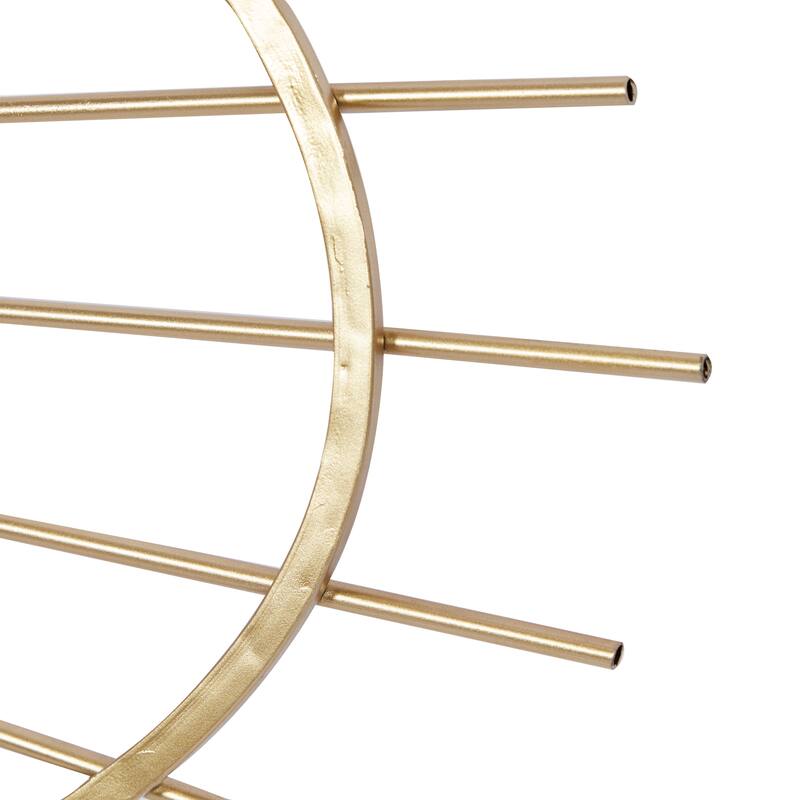 Gold Iron Contemporary Wall Mirror 34 x 22 x 1 - 22 x 1 x 34