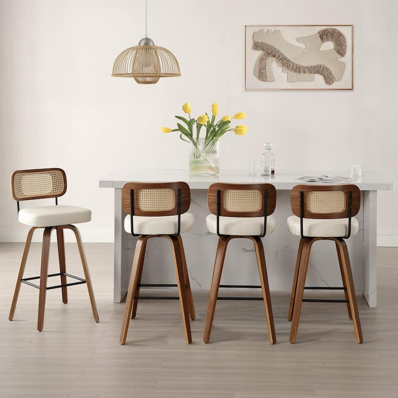 26"/29" Swivel Bar Stools/ Counter Stools with Bentwood Legs