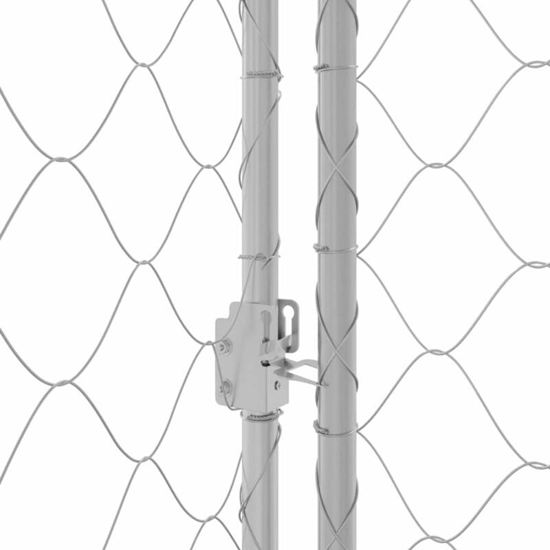 Dog Cage Silver 600/800 x 200 x 256 cm Galvanised Steel