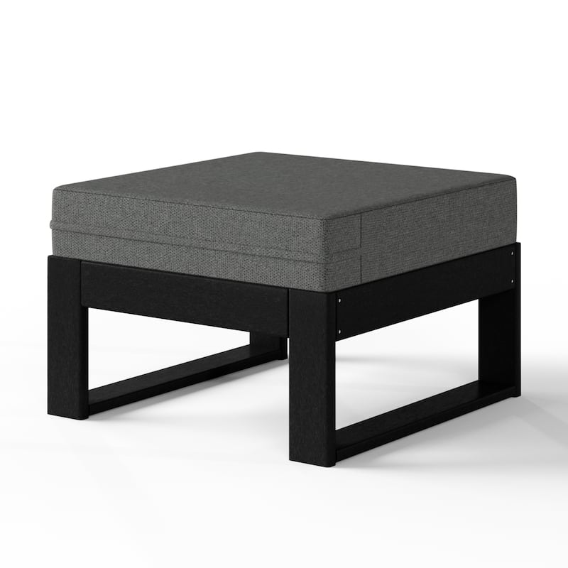 Endless Patio Deep Seating Ottoman with Black Frame