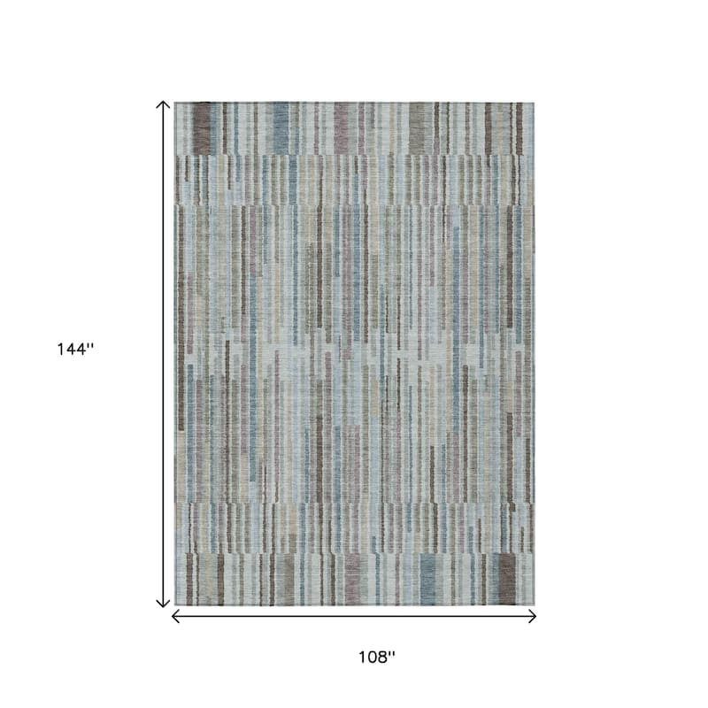 HomeRoots Striped Transitional Rectangle Outdoor Rug