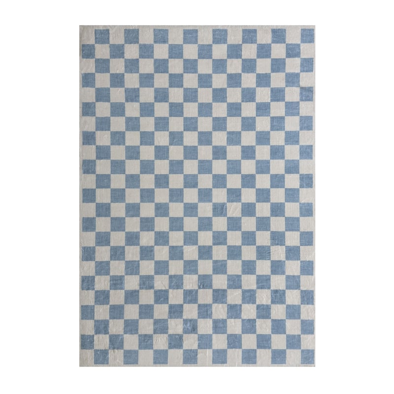 HomeRoots Checkered Modern Rectangle Area Rug - 120 in. x 84 in. x 0.4 in.