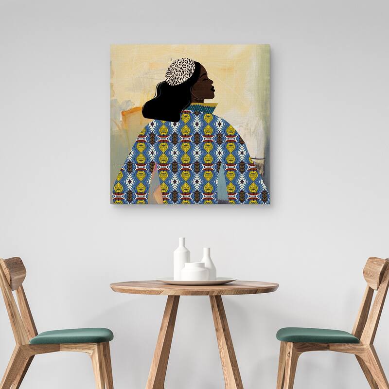 Girlie with Gold by Nikki Chu Canvas Art Print