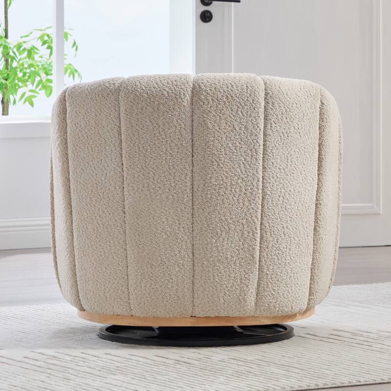 32.3" W Modern Swivel Accent Chair,Chenille Single Sofa Seating