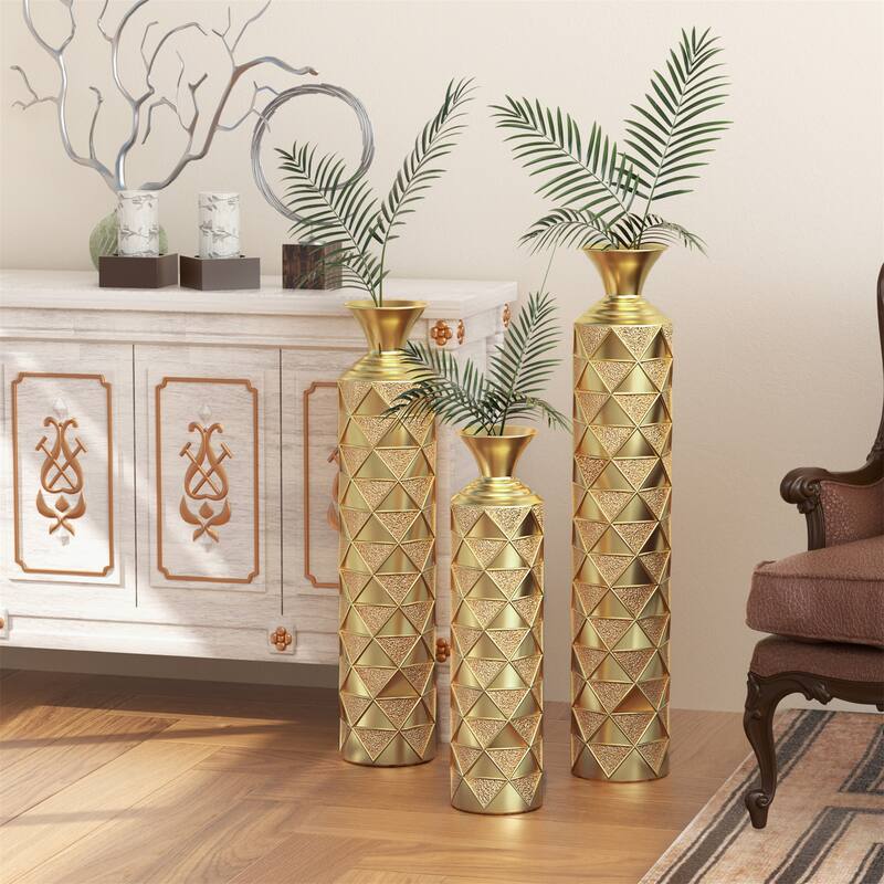 Metal Decorative Vase Set of 3