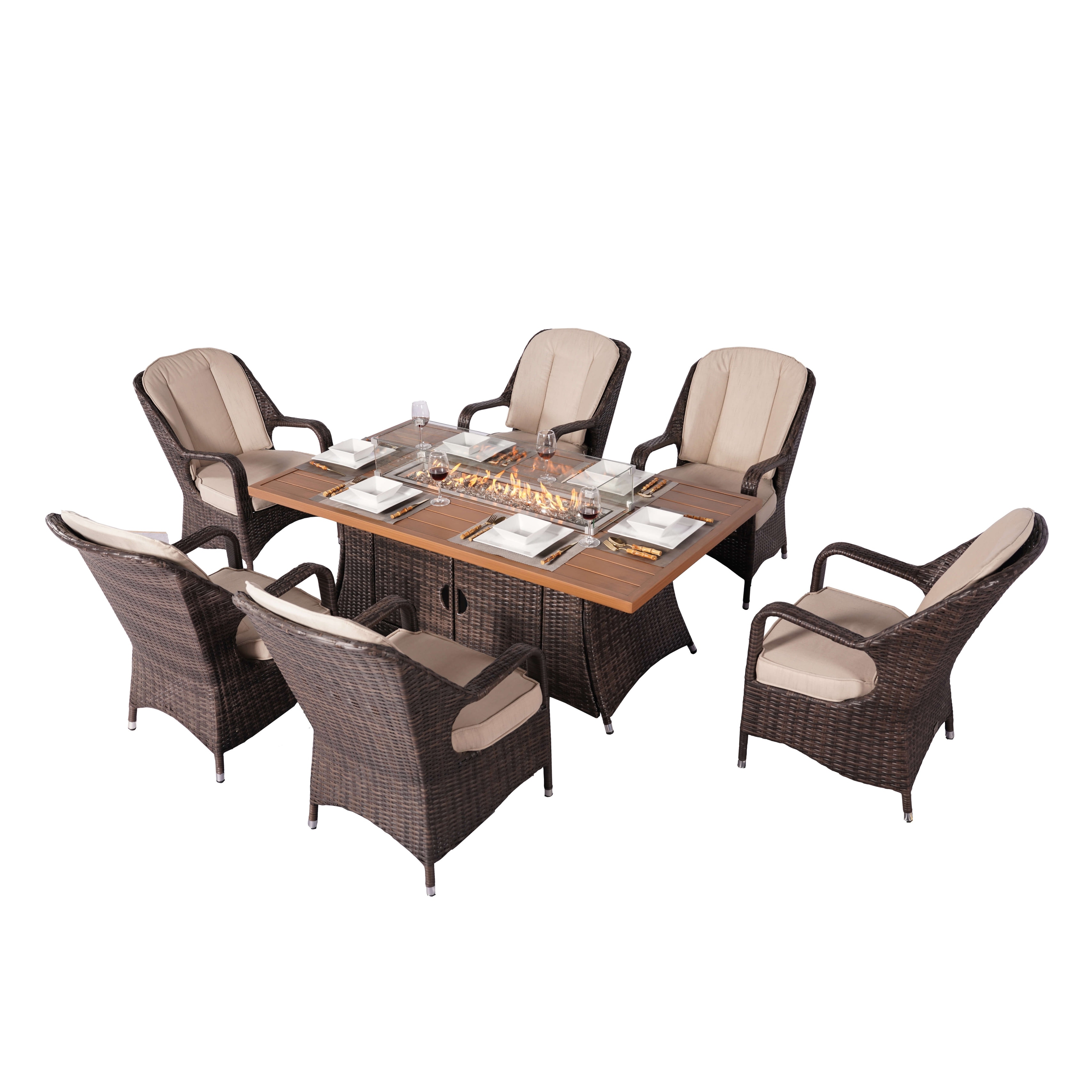 Aluminium 6 seater patio set on sale