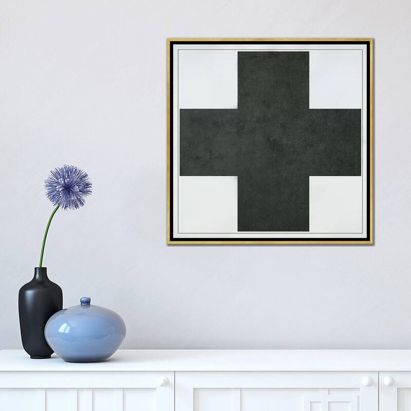 iCanvas "Black Cross, c.1923 " by Kazimir Severinovich Malevich Framed Canvas Print