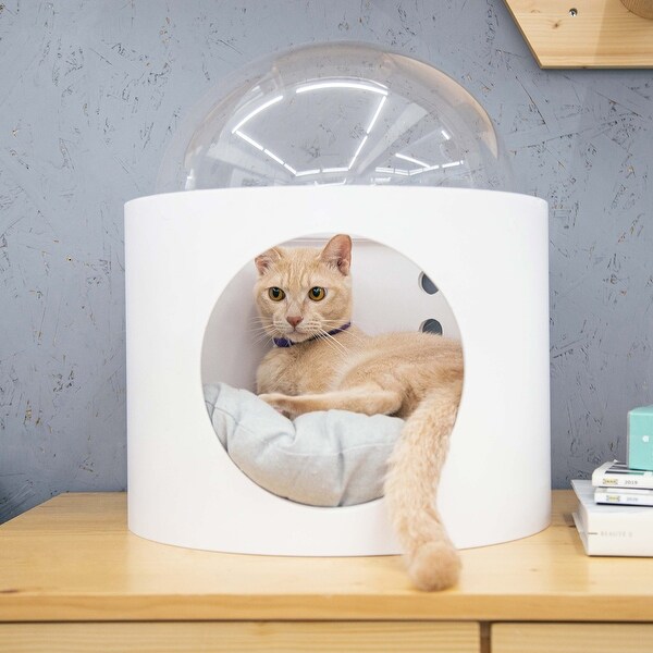 MYZOO-SPACESHIP GAMMA Wall Mounted Cat Bed OPEN LEFT - Bed Bath