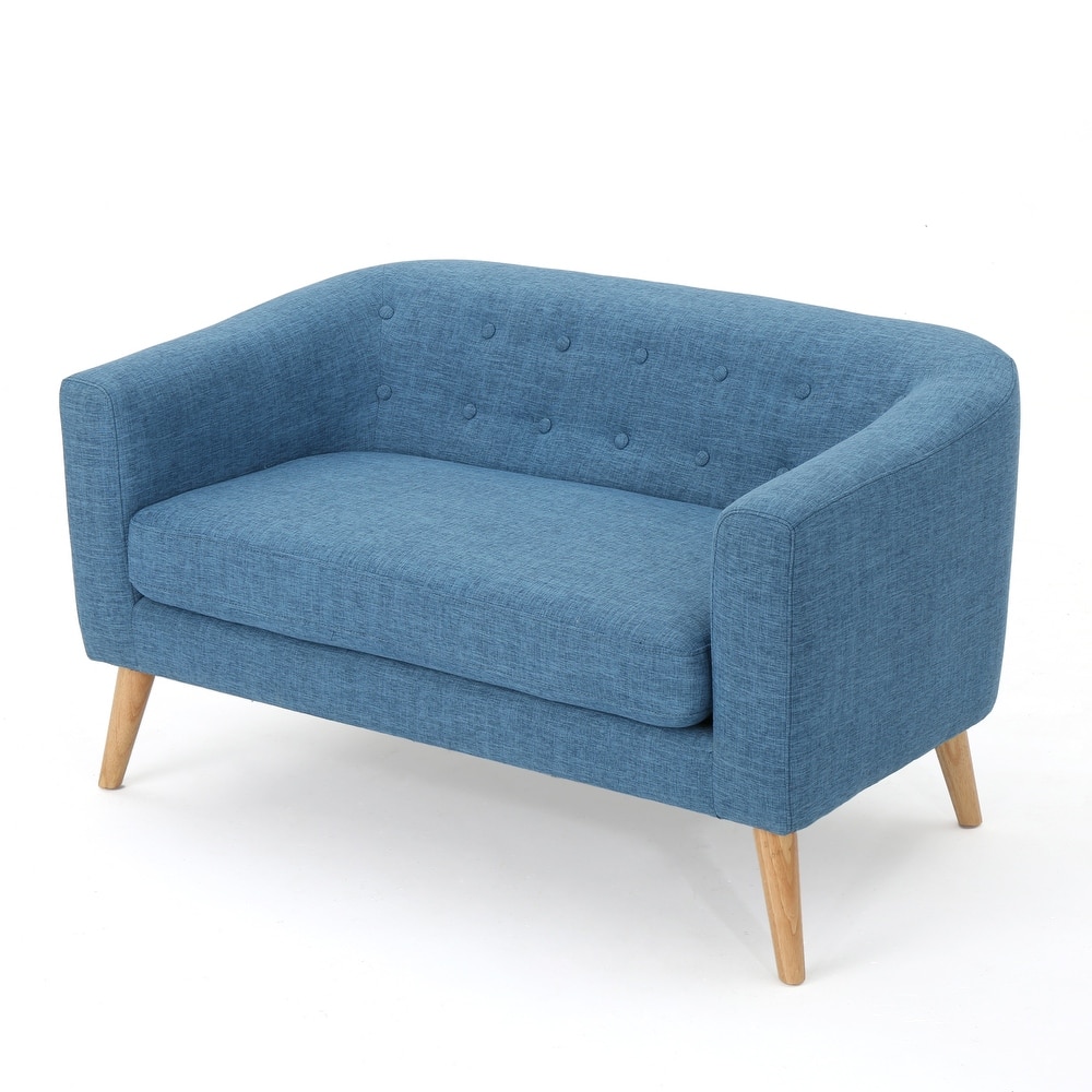 Bridie Mid-Century Fabric Loveseat by Christopher Knight Home