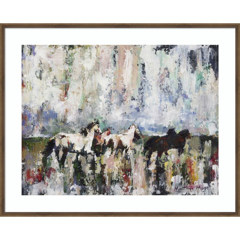 Running Wild by Matthys Moss Wood Framed Wall Art Print