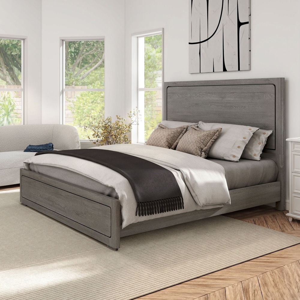Furniture of America Sorelle Modern Solid Wood Panel Bed