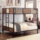 preview thumbnail 1 of 19, Jown Industrial Black 3-Piece Gel Memory Mattress & Metal Bunk Bed Set by Furniture of America