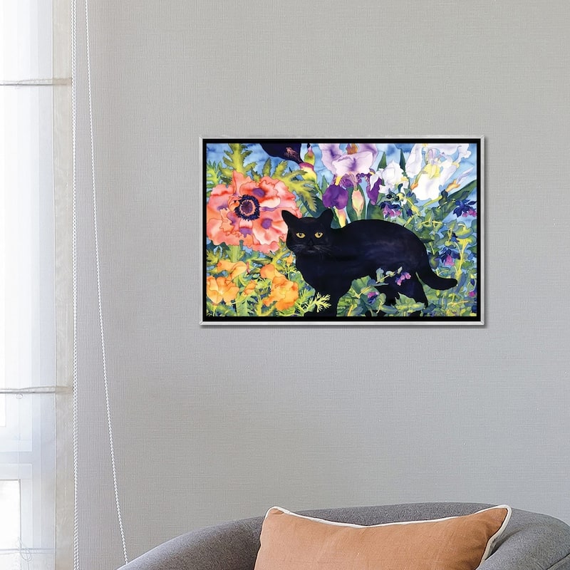 iCanvas "Black Cat Magic" by Carissa Luminess Framed