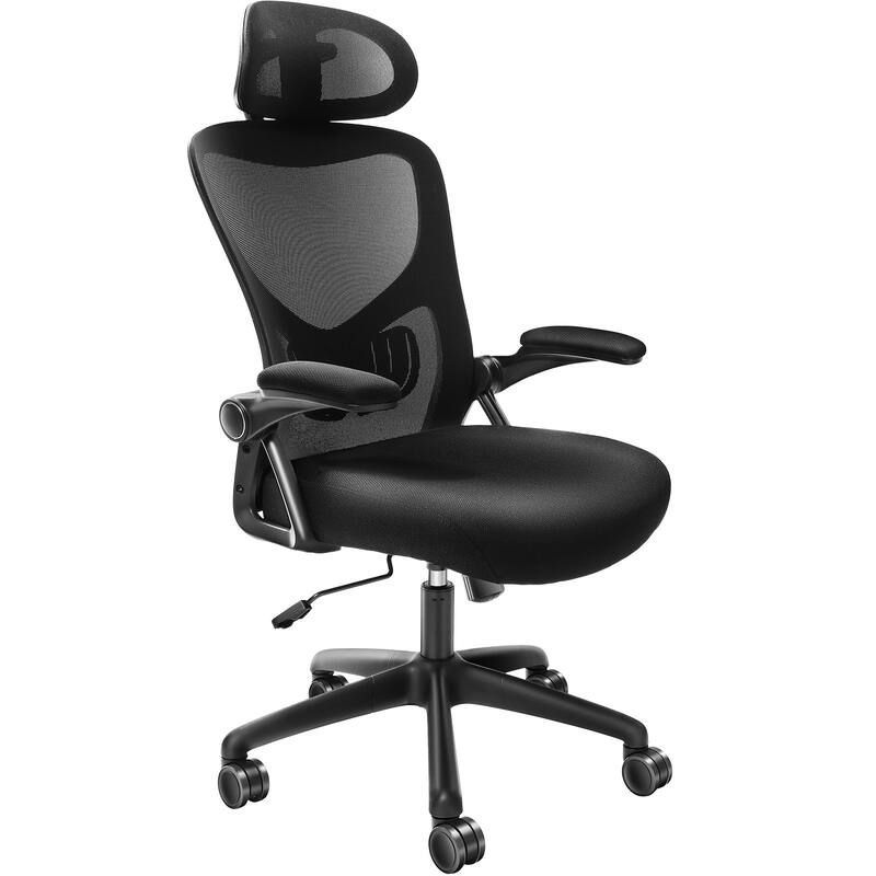 Office Chair with Adjustable Lumbar Support, High Back Ergonomic Desk Chair with Adjustable Headrest and 2D Armrest