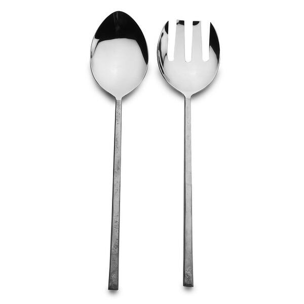slide 2 of 6, Inox Jason Design 2-piece Nascent Steel Salad Serving Set