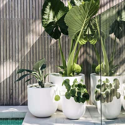 DreamPatio Santa Rosa Fiberstone Planter for Indoor/Outdoor