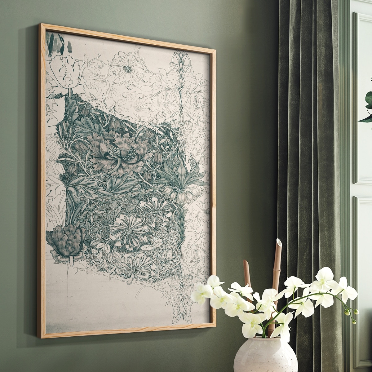 Vintage Abstract Print CXXXIII -Framed Print - Bed Bath
