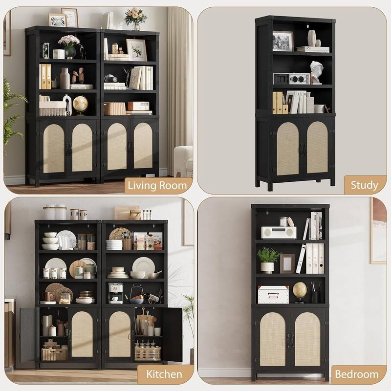 3-Tier 70-Inch Tall Bookcase, Freestanding Display Bookshelf for Living Room, Home Office, Bedroom