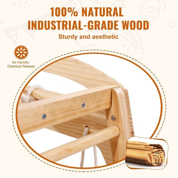 dimension image slide 1 of 3, VEVOR Indoor Jungle Gym Toddler Indoor Playground, Wooden Toddler Climbing Toys Indoor