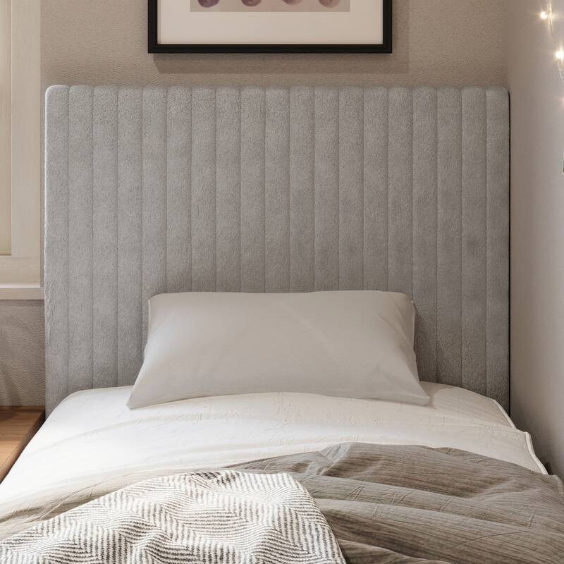 Rainha® - USA Made Plush Foam Dorm Headboard - Gray
