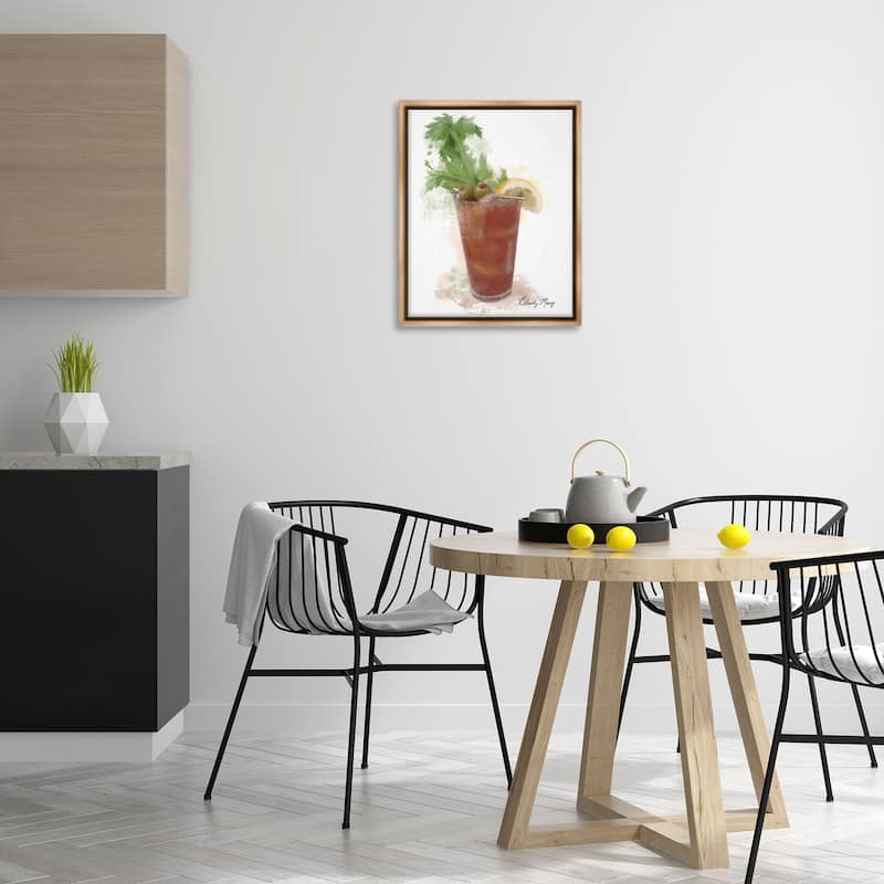 Stupell Modern Bloody Mary Framed Floater Canvas Wall Art Design By Matthew Piotrowicz