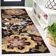 preview thumbnail 2 of 27, SAFAVIEH Handmade Blossom Teobalda Contemporary Wool Rug 2'3" x 8' Runner - Black/Yellow - Runner