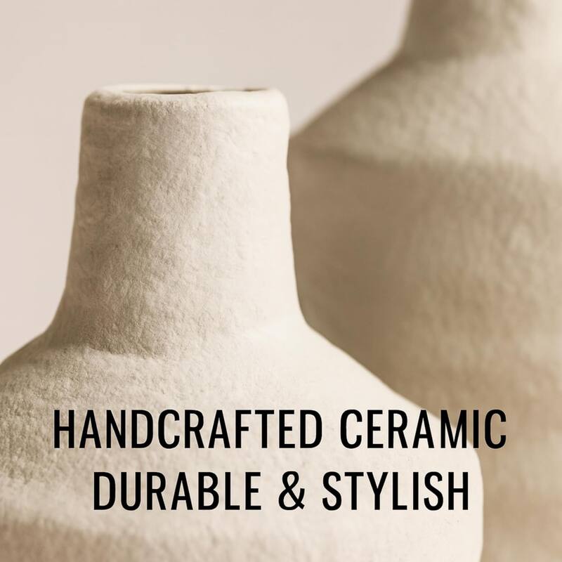 White Set of 3 Vintage Ceramic Candle Holders for Elegant Home Decor