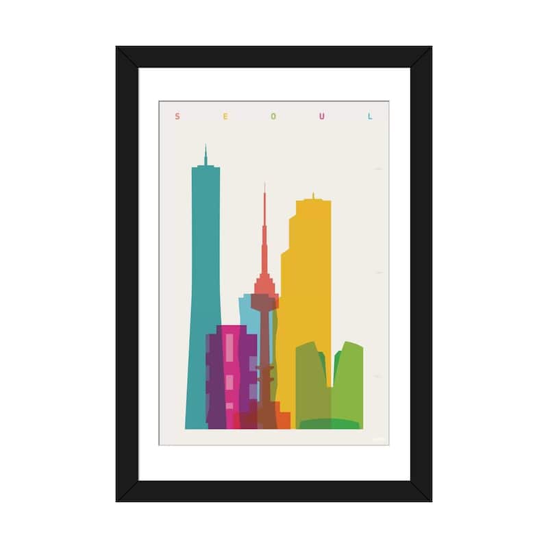 iCanvas "Seoul" by Yoni Alter - Black - 32x24x1