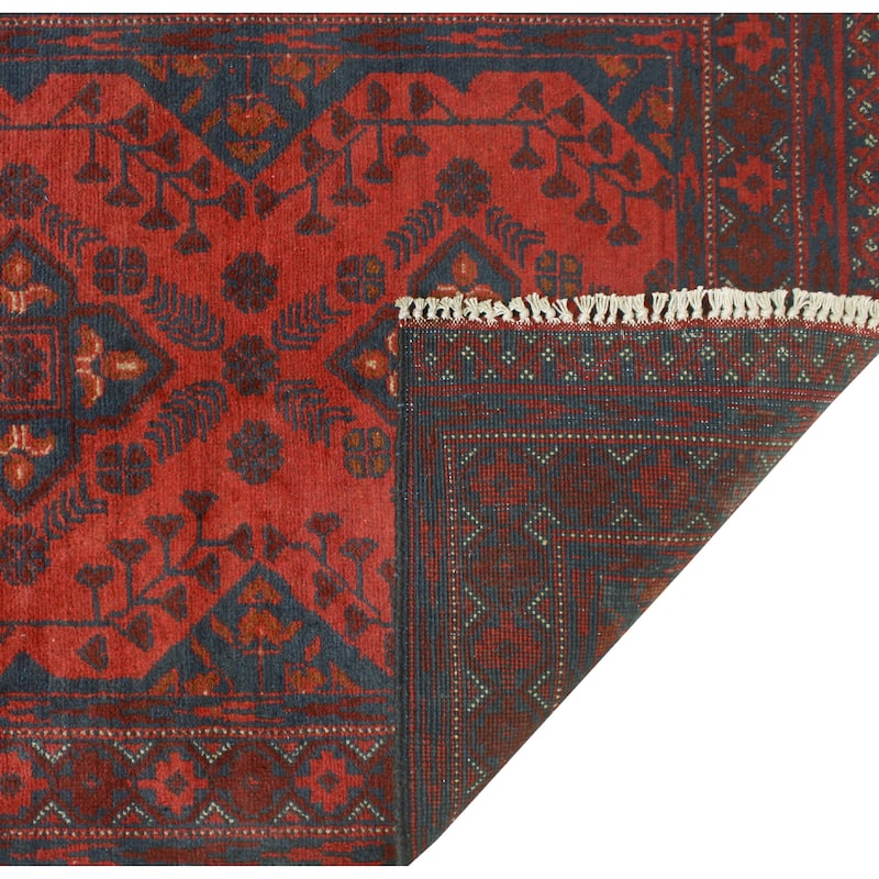 Khal Mohammadi Myra Red/Navy Runner - 2'7" x 9'7"
