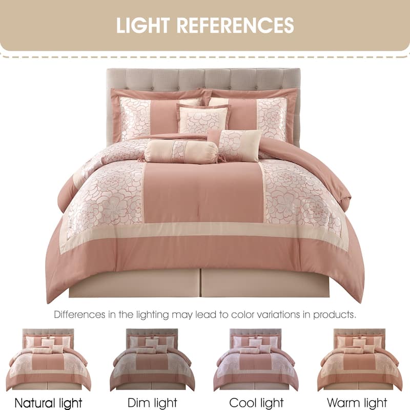Nanshing Hermonie Floral 7-Piece Bedding Comforter Set