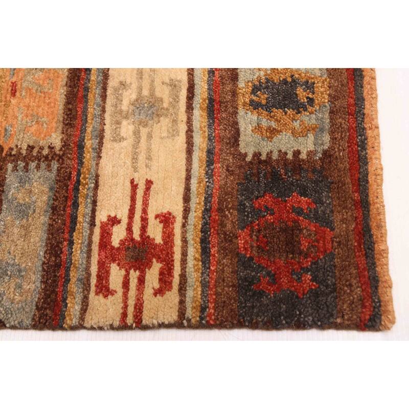 ECARPETGALLERY Hand-knotted Opulence Light Brown Wool Rug - 2'7 x 9'10