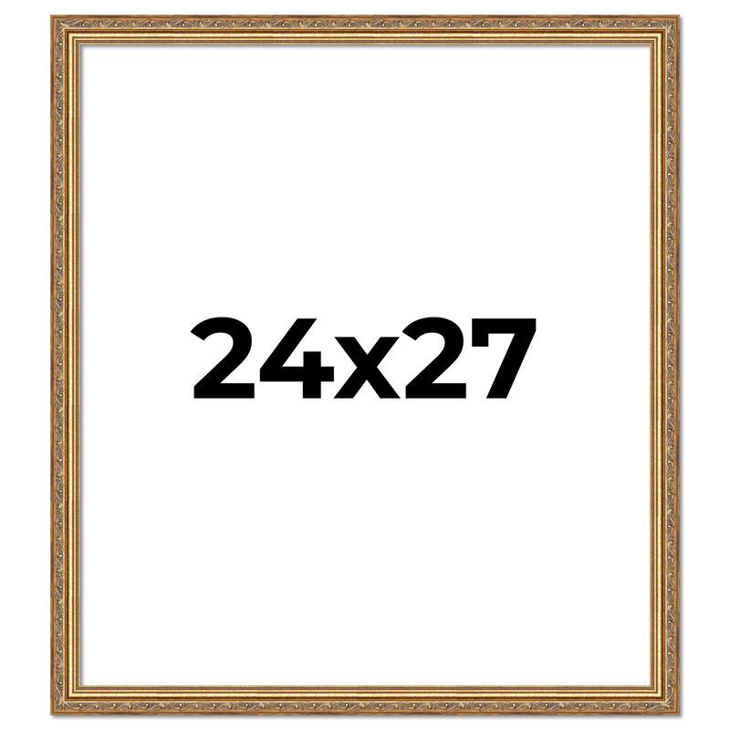 24x27 Frame Red Solid Wood Picture Frame Width 1.75 Inches | Interior Frame Depth 1 13/16 Inches