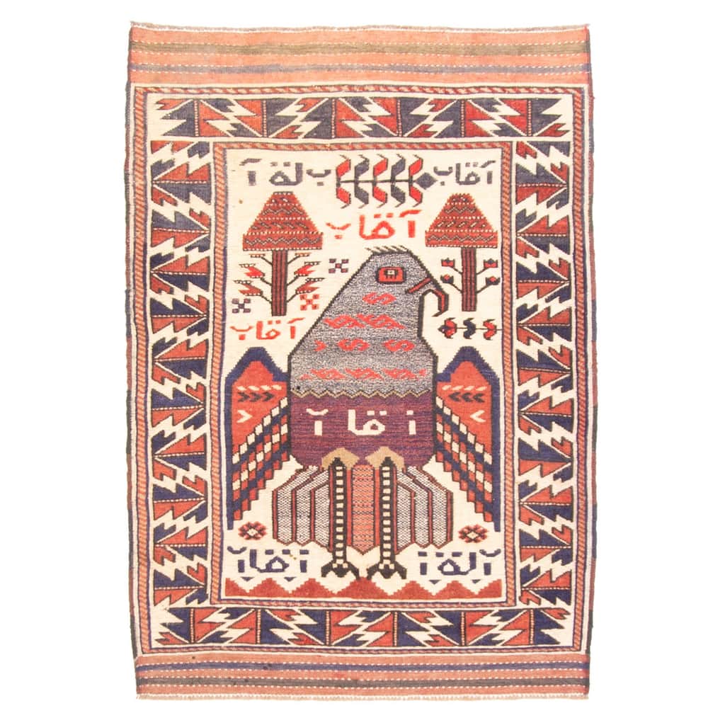 ECARPETGALLERY Hand-knotted Teimani Cream Wool Rug - 3'0 x 4'3