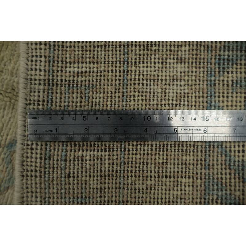 Hand Knotted Oriental 100% Wool Carpet Transitional Floral Beige & Ivories Khotan Area Rug - 12' 1'' X 9' 3''