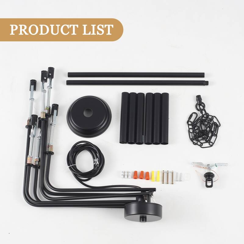 6-Light Candlestick Hanging Linear Chandelier Lighting Ceiling Light for Kitchen Island