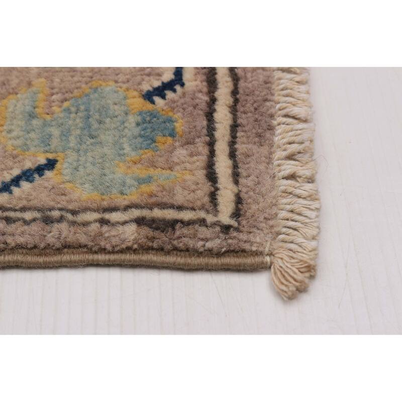 ECARPETGALLERY Hand-knotted Uzbek Ghazni Taupe Wool Rug - 2'5 x 8'2