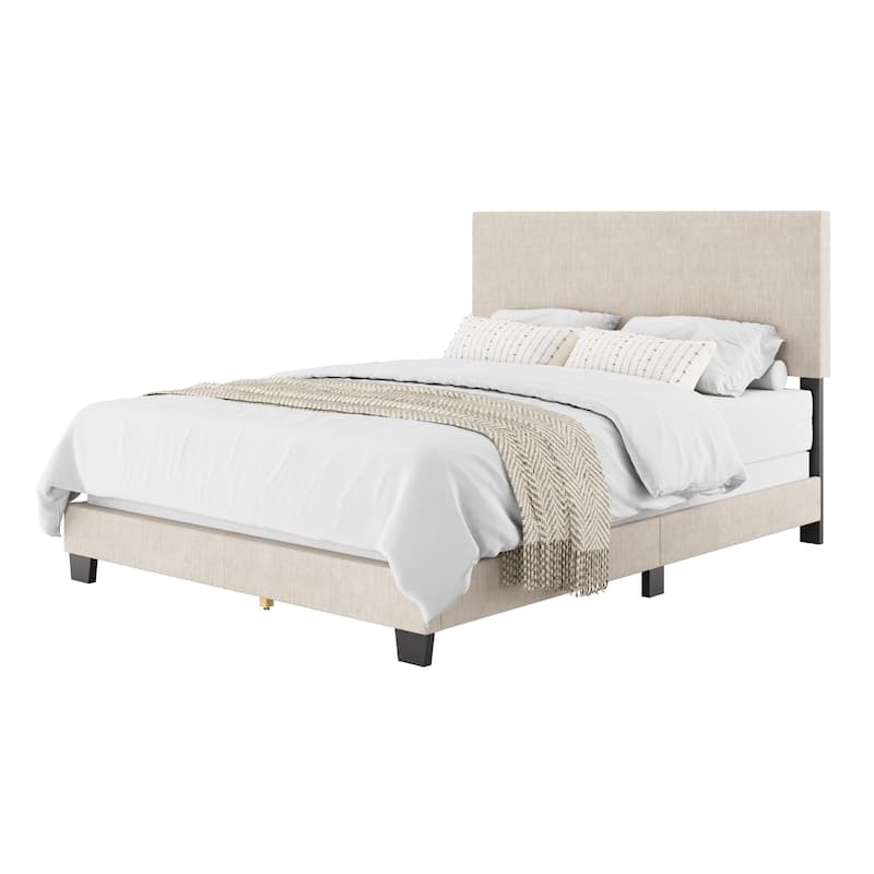Celeste Modern Upholstered Bed, Box Spring Required