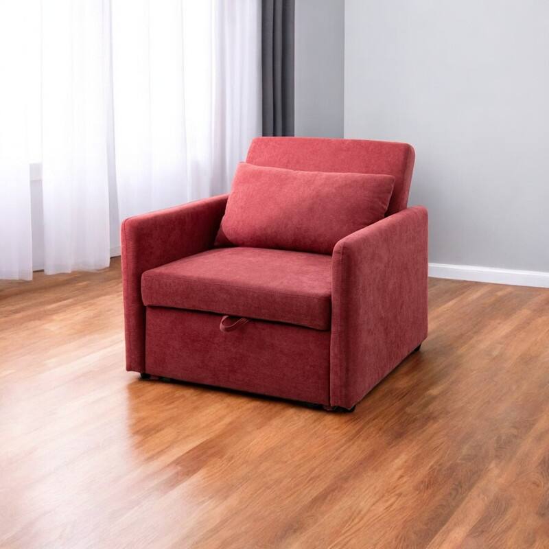 KISRAIS 36" Wide Lint Convertible Sleeper Chair