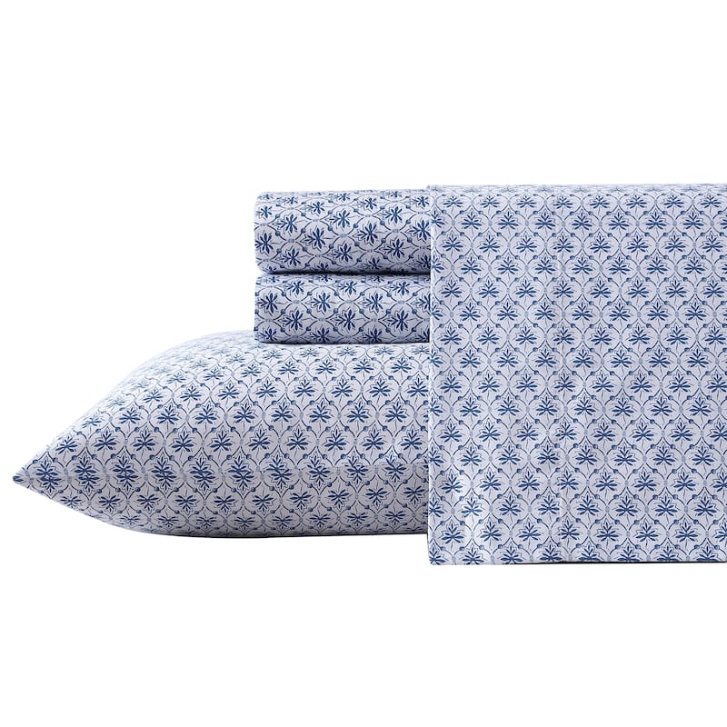 Laura Ashley Soft & Silky Sateen Printed Cotton Sheet Set