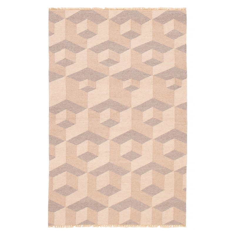 Ankara FW Tan Kilim 5'0" x 8'0" - 5'0 x 8'0 - Tan - 5'0 x 8'0