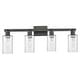 preview thumbnail 28 of 76, Innovations Lighting Endless Possibilities Arcadia - Clymer - 4 Light 31" Bath Vanity Light Clear/Matte Black