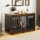 preview thumbnail 35 of 38, Moasis Extra Large Dog Crate Furniture with Sliding Doors