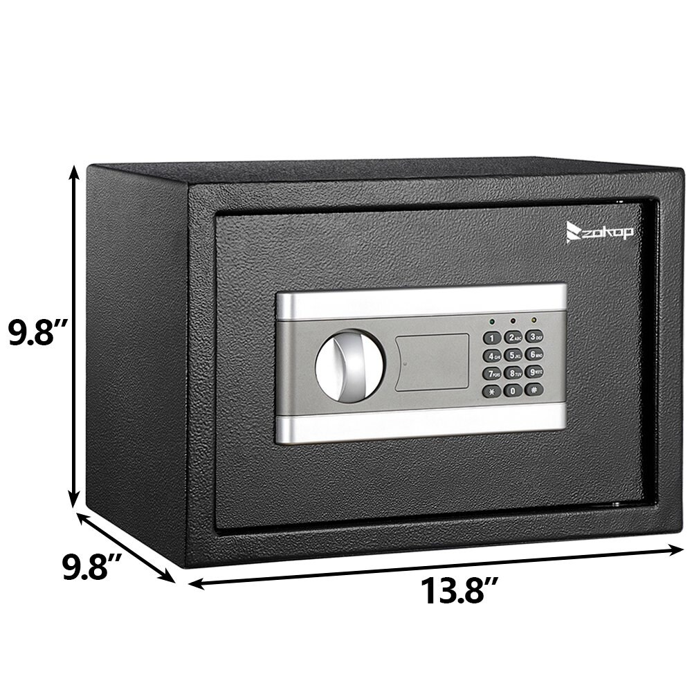 Fleming Supply Fingerprint Entry Electronic Safe - 13.8 X 9.8 X